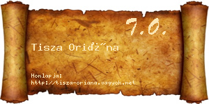 Tisza Oriána névjegykártya